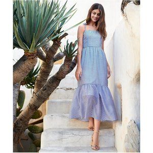 Gianni Bini | Blue Poppy Tie Strap Midi Dress